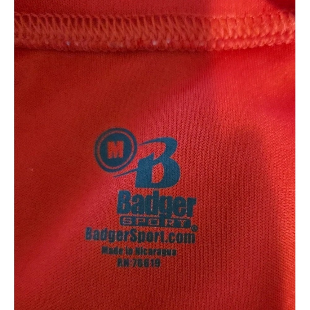 Badger Red And White‎ Sport Lacrosse Shirt Size Medium Dri Fit, Activewear - Picture 5 of 5